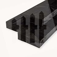 Douglas balk | ruw | zwart | 7x22 cm