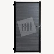 Tuindeur composiet Velufence | dark grey | zwart aluminium