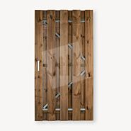 Tuindeur Solide bruin grenen| verzinkt frame | zonder slot