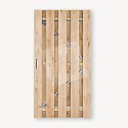 Tuindeur Solide eiken | gem. doorkijk | verzinkt frame