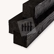 Douglas paal | ruw | zwart | 12x12 cm