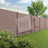 Velufence schutting composiet | Duofuse tropical brown