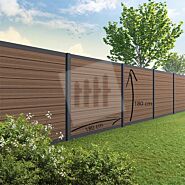 Tuinscherm Velufence | ipé brown | aluminium palen