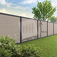 Tuinscherm Velufence | light grey | aluminium palen