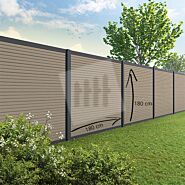 Tuinscherm Velufence | light grey triple | aluminium palen