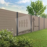 Tuinscherm Velufence | tropical brown | aluminium palen