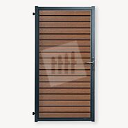 Tuindeur composiet Velufence | ipé brown triple