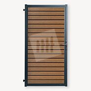 Tuindeur composiet Velufence | teak brown triple