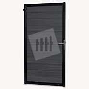 Tuindeur composiet Velufence | dark grey | zwart aluminium