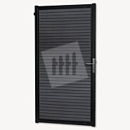 Tuindeur composiet Velufence | dark grey triple | zwart aluminium