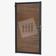 Tuindeur composiet Velufence | teak brown triple