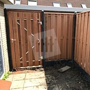 Tuindeur Solide hardhout | gem. doorkijk | verzinkt frame