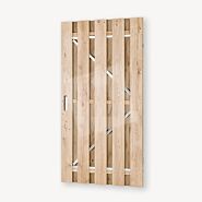 Tuindeur Solide eiken | gem. doorkijk | verzinkt frame