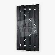 Tuindeur Solide zwart grenen gem. doorkijk | verzinkt frame