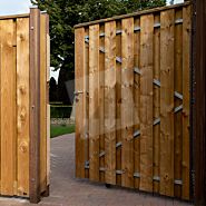 Tuindeur Solide vuren | gem. doorkijk | verzinkt frame