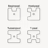 Velufence hardhouten sleufpaal | 8,8x8,8 cm