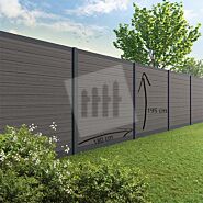 Tuinscherm Velufence | dark grey | aluminium palen