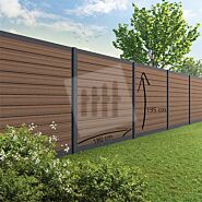 Tuinscherm Velufence | ipé brown | aluminium palen