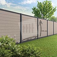 Tuinscherm Velufence | light grey | aluminium palen