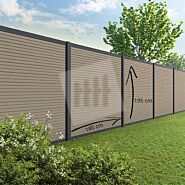 Tuinscherm Velufence | light grey triple | aluminium palen