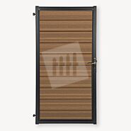 Tuindeur composiet Velufence | teak brown