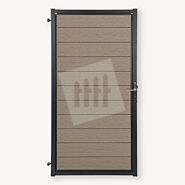 Tuindeur composiet Velufence | tropical brown