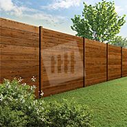 Tuinscherm Velufence | douglas bruin geïmp. | houten palen