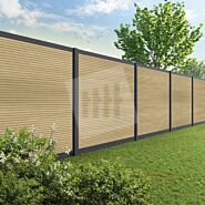 Velufence composiet schutting | Fiberdeck modern cedar | antraciet aluminium