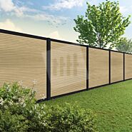Velufence composiet schutting | Fiberdeck modern | zwart aluminium