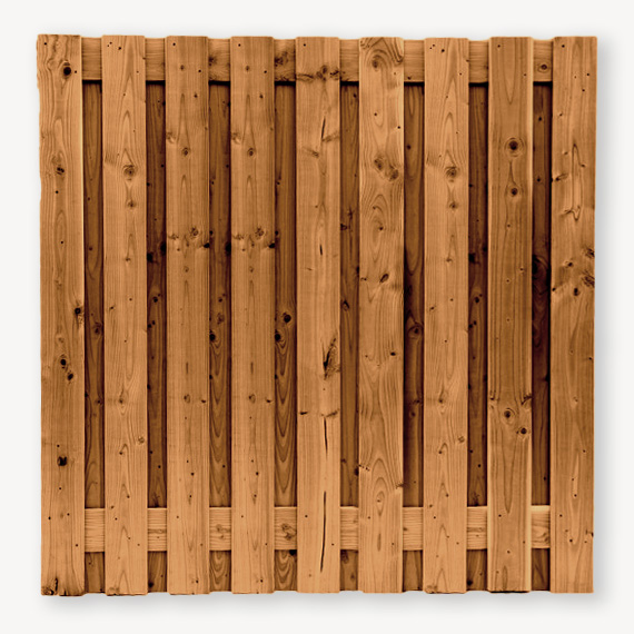 Tuinscherm Kootwijk | bruin geïmpregneerd vurenhout