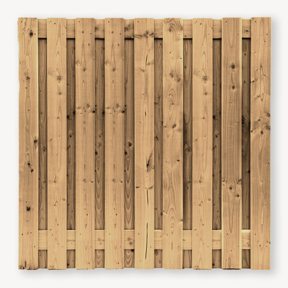 Tuinscherm Kootwijk | Groen geïmpregneerd grenenhout