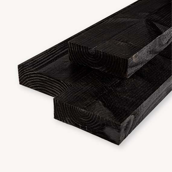 Douglas balk | ruw | zwart | 7x22 cm