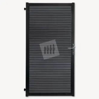 Tuindeur composiet Velufence | dark grey triple | zwart aluminium
