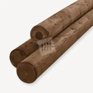 Ronde tuinpaal | bruin geïmp. | 10 cm