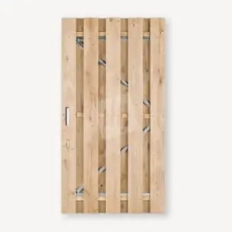 Tuindeur Solide eiken | gem. doorkijk | verzinkt frame