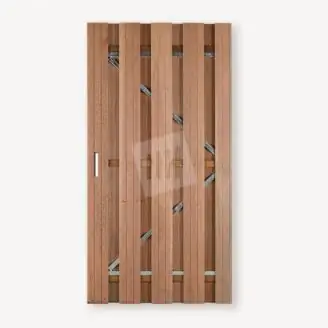 Tuindeur Solide hardhout | gem. doorkijk | verzinkt frame