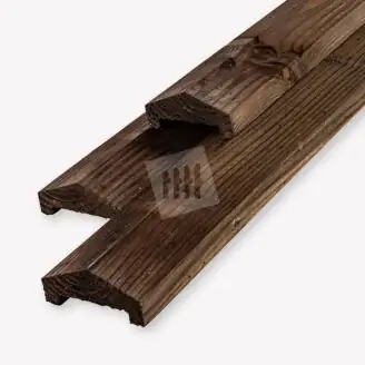 Afdeklat schutting bruin