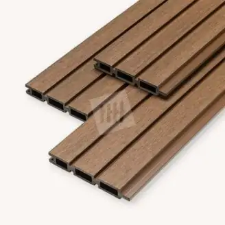 Fiberdeck composiet rabatdeel triple | teak brown