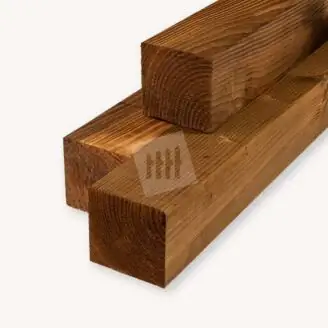 Douglas paal | geschaafd | bruin | 12x12cm