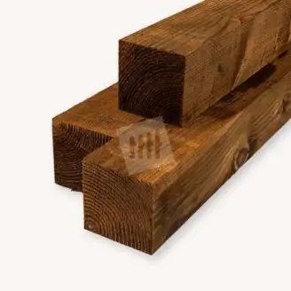 Douglas paal | ruw | bruin | 15x15 cm