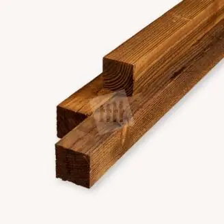 Douglas paal | ruw | bruin | 7x7cm