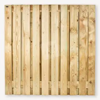 Tuinscherm Garderen | groen vuren