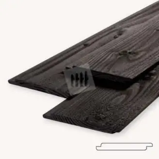 Halfhouts rabat zwart