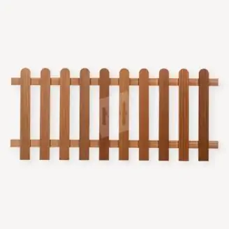 Tuinhek hardhout reliëf