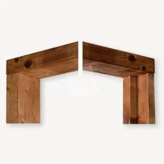 Kozijnset voor Solide/Privacy tuindeur | vuren | bruin geïm.