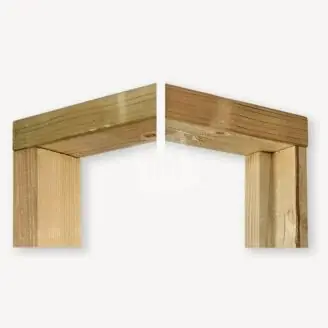 Kozijnset voor Solide/Privacy tuindeur | vuren | groen geïm.