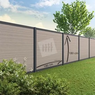 Velufence composiet schutting | Fiberdeck light grey