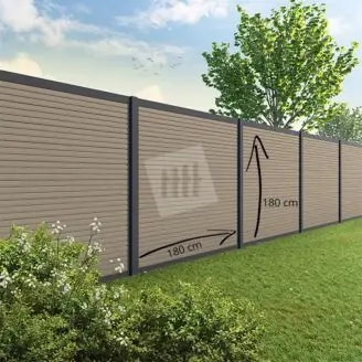  Velufence composiet schutting | Fiberdeck light grey | triple 