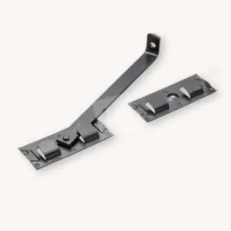 Overslaggrendel | zwart gecoat | 450mm - platen: 185x73mm