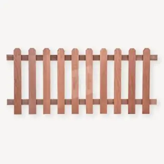 Tuinhek hardhout afgeschuind